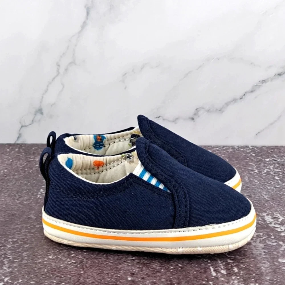 Carter's Child of Mine 0-3 Month Shoes - Navy Blue - Picture 2 of 7